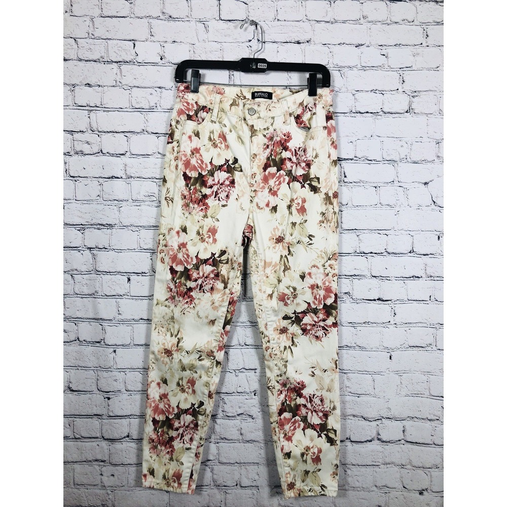 Buffalo David Bitton Women Havana Floral High Rise Ankle Skinny Jeans Size 8/29